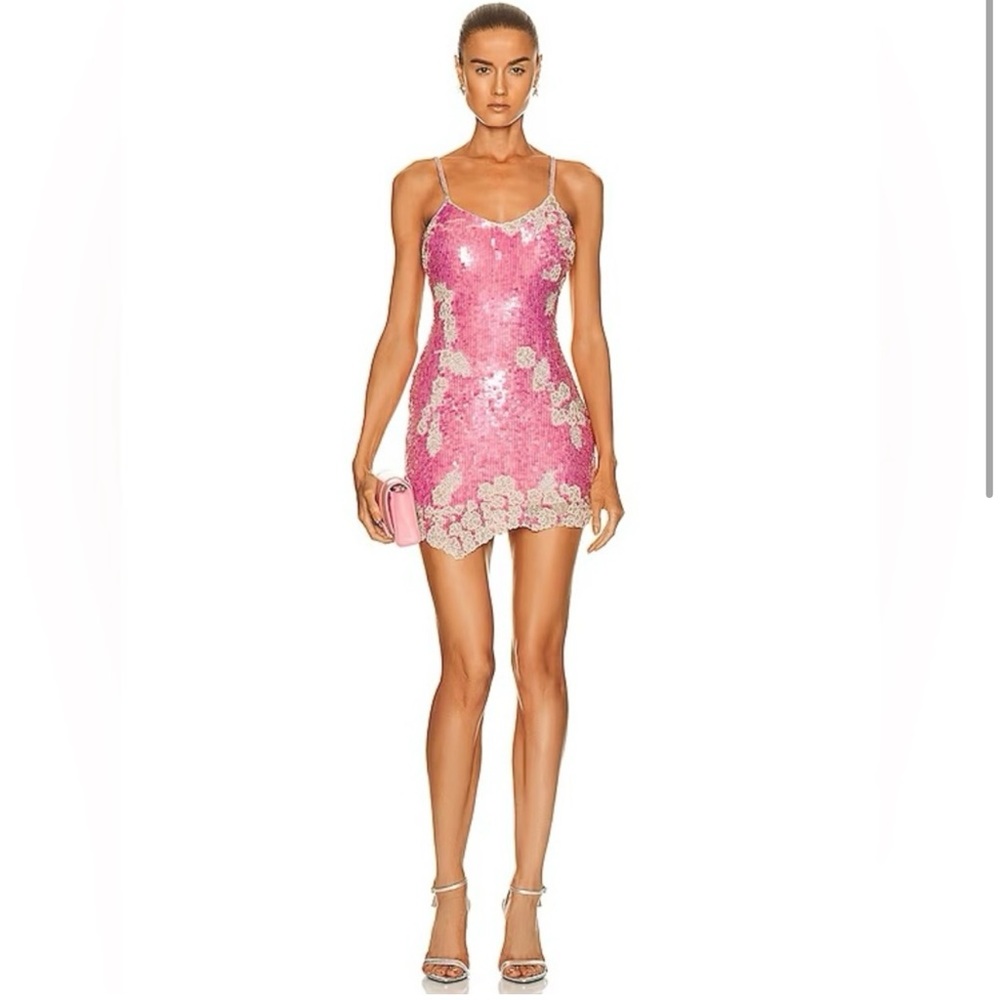 LoveShackFancy Meline Sequin Mini Dress